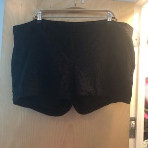 Lacy, black shorts from Torrid